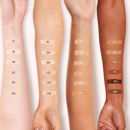 Brightening CC Foundation, Hydrating Serum Foundation, Ultra-Sheer Finish, Vegan & Cruelty-Free, 4W, Medium Warm