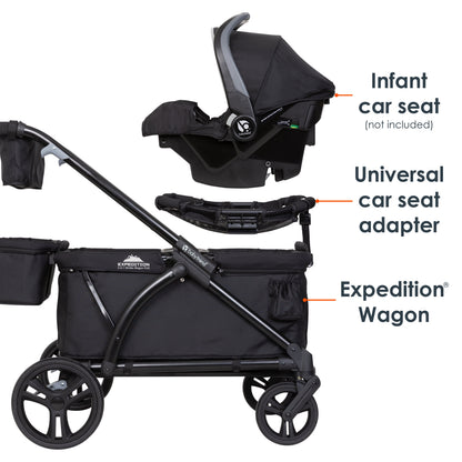 Expedition Ultra Black 2-in-1 Stroller Wagon Plus Edition