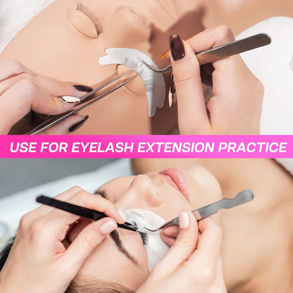 High Simulation Soft Silicone Lash Mannequin Head for Makeup Practice, Eye Shadow, , Eyelash Extension Training, Face Painting, and Massage