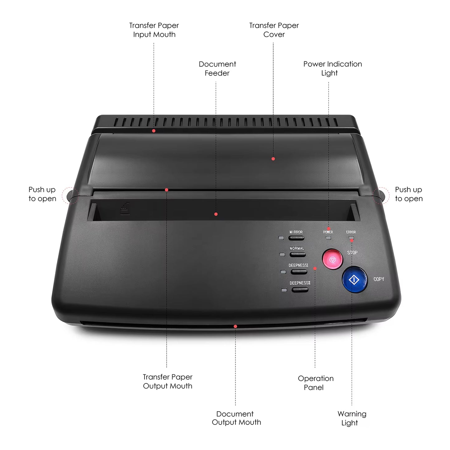 Tattoo Transfer Machine Stencils Device Copier Printer Drawing Thermal Tools for Tattoo Photos Transfer Paper Copy for Beginner