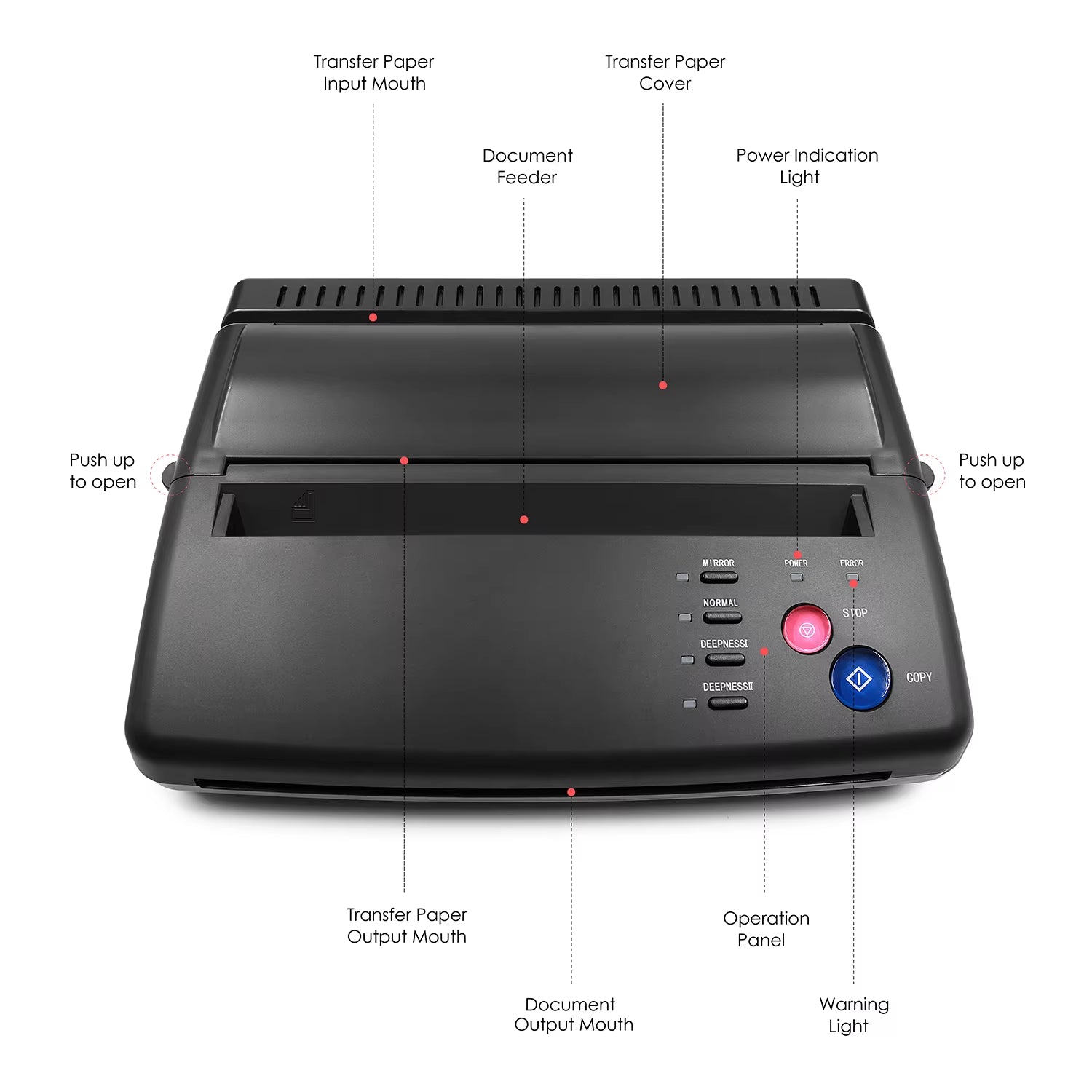 Tattoo Transfer Machine Stencils Device Copier Printer Drawing Thermal Tools for Tattoo Photos Transfer Paper Copy for Beginner
