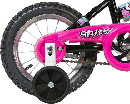 Magna Sapphire Bicycle - Durable Steel Frame, Front and Rear Hand Brakes, Adjustable Seat, Kickstand - Suitable for Ages 6-10, Excellent for Outdoor Riding
