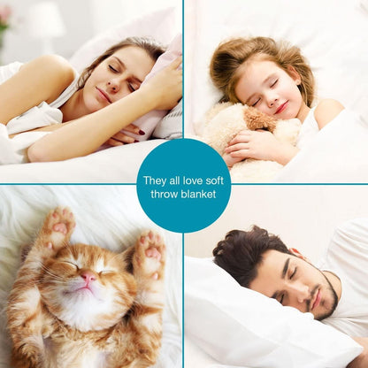 Purple Flannel Fleece Throw Blanket - Ultra-Soft Plush Microfiber Solid Blanket for Couch, Bed, Chair, and Sofa - Cozy Lightweight Design - 50x60 Inches