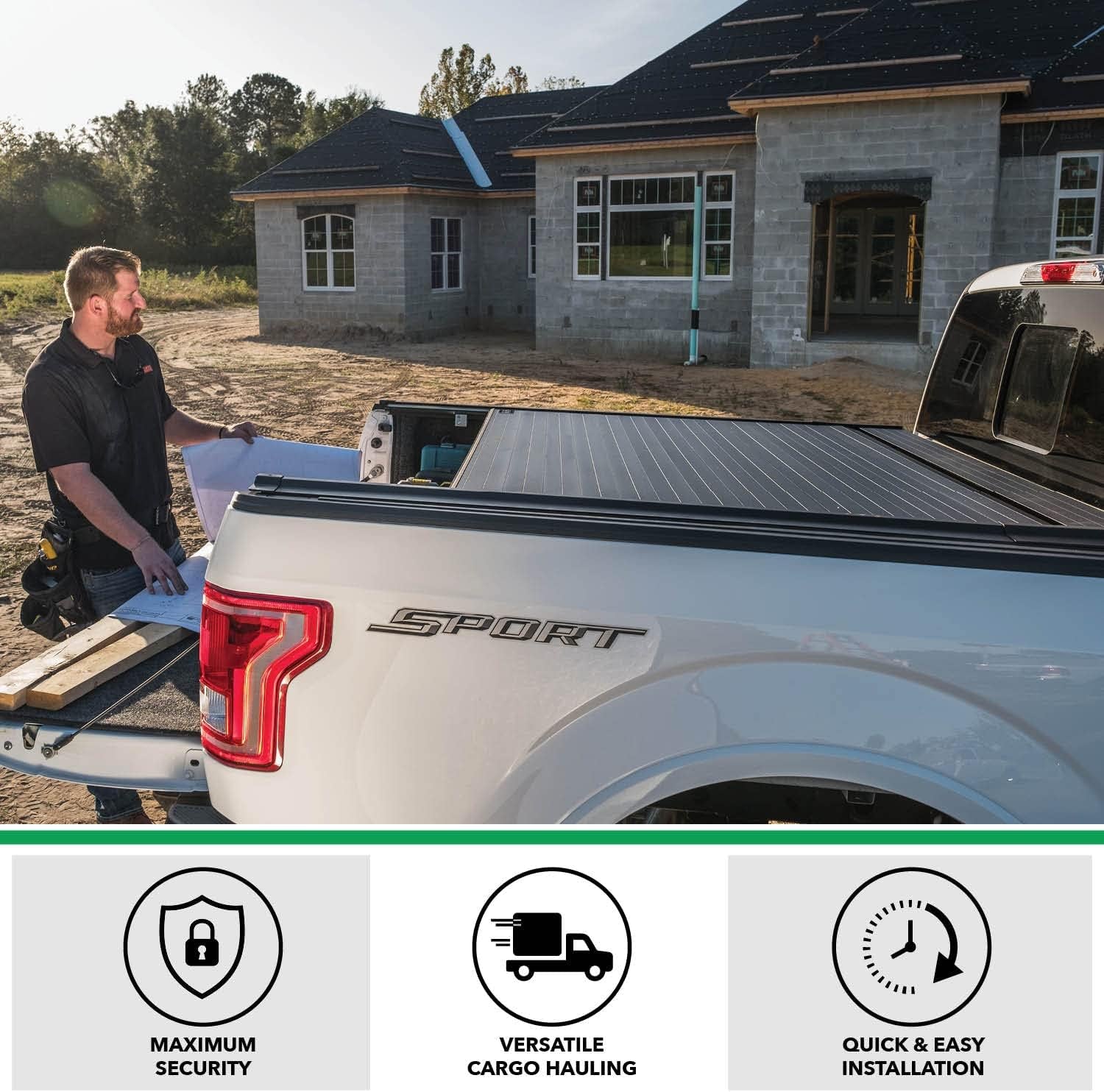 Recoil Retractable Tonneau Cover for 2015-2020 Ford F-150 (Including Raptor) with 5' 7" Bed (67.1") - Model G30373