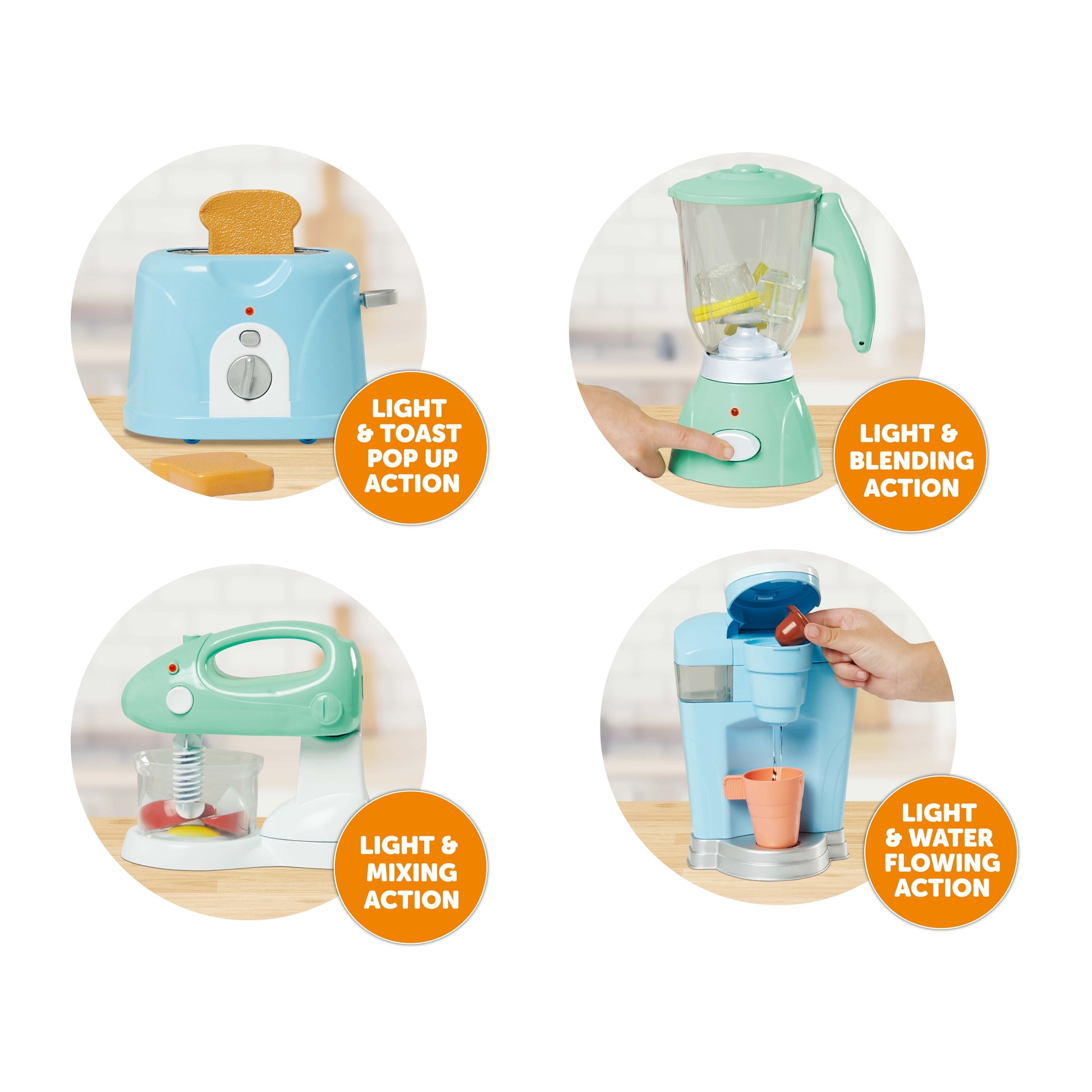Electronic Kitchen Appliance Play Set - 26-Piece Toddler Toy Collection