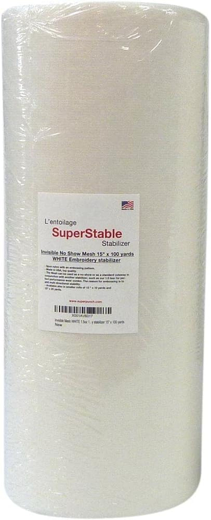 Invisible No-Show Mesh Stabilizer, 1.5 Oz Cutaway for Embroidery Machines-14.5I