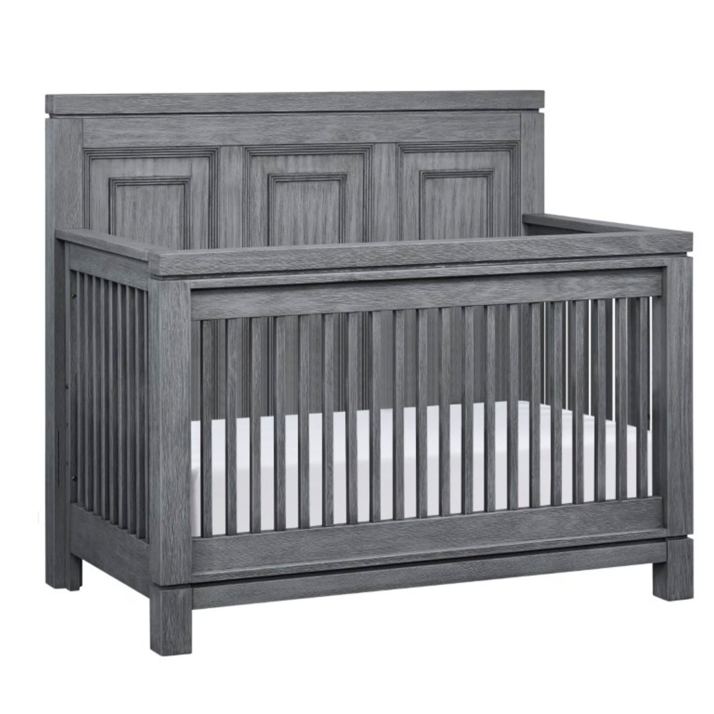 Manchester 4-in-1 Convertible Crib in Rustic Gray, GREENGUARD Gold Certified for Enhanced Safety and Quality