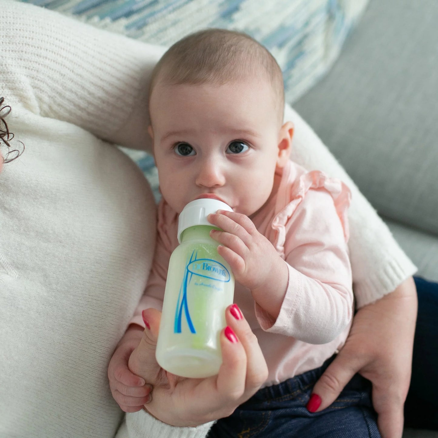 Natural Flow Anti-Colic Options+ Narrow Breast-to-Bottle Feeding Set, Clear, 4 oz, Set of 4