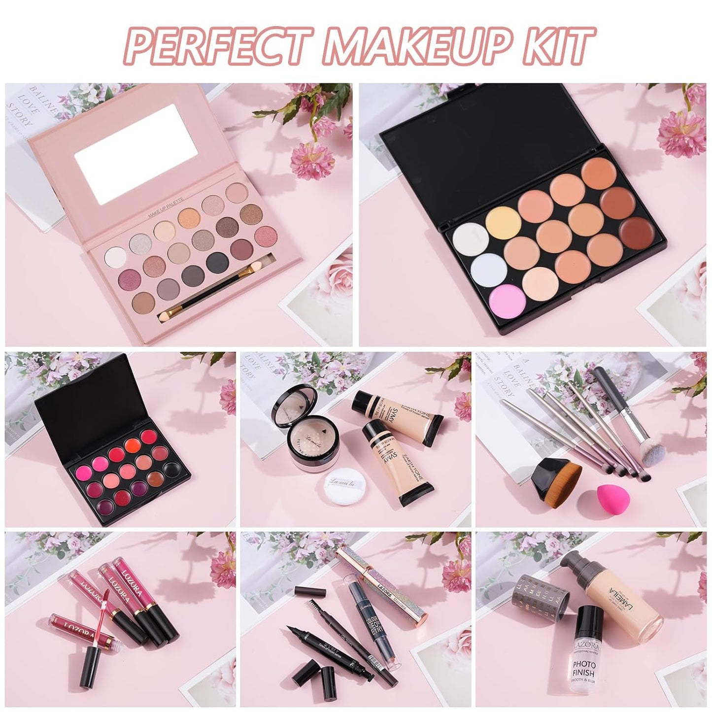 All in One Makeup Kit for Women Multi-Purpose Makeup Set - Eyeshadow Palette, Concealer Foundation Adult Professional and Beginner Portable Full Trunk Makeup Kits Women'S Full Kit