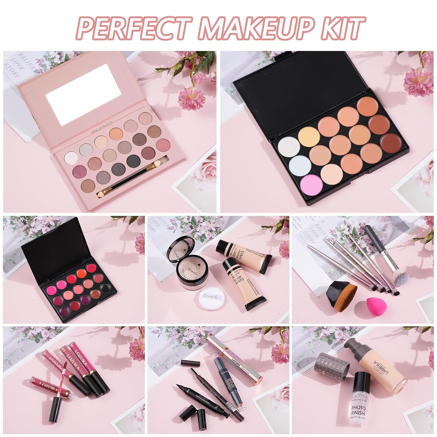 All in One Makeup Kit for Women Multi-Purpose Makeup Set - Eyeshadow Palette, Concealer Foundation Adult Professional and Beginner Portable Full Trunk Makeup Kits Women'S Full Kit