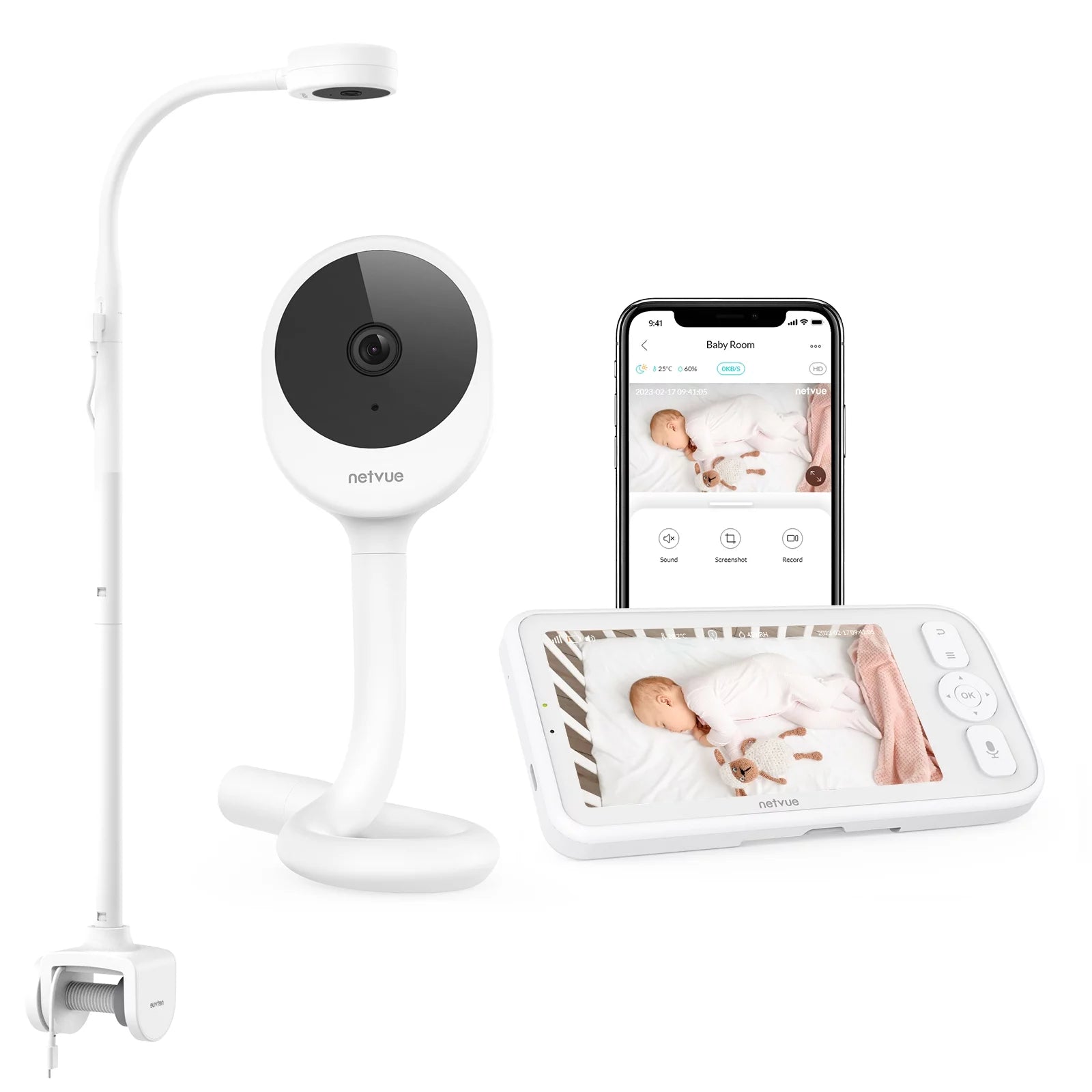 Peekababy 1080P HD 5-Inch Video Baby Monitor with Audio and Camera Functionality