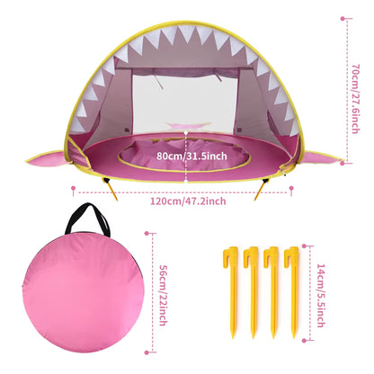 Portable UV-Protection Baby Beach Tent with Integrated Pool - Pop-Up Sun Shelter for Children