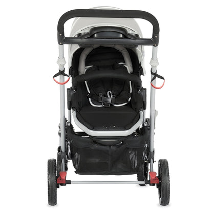 Track Tandem Stroller - Face-to-Face Design in Light Grey