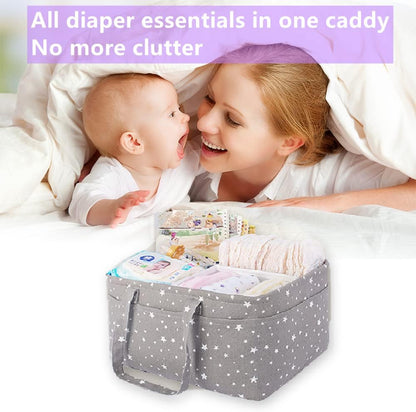 Baby Diaper Caddy Organizer - Portable Large Nursery Storage Basket for Newborn Essentials, Ideal for Changing Tables or Cars, Perfect Baby Shower Gift