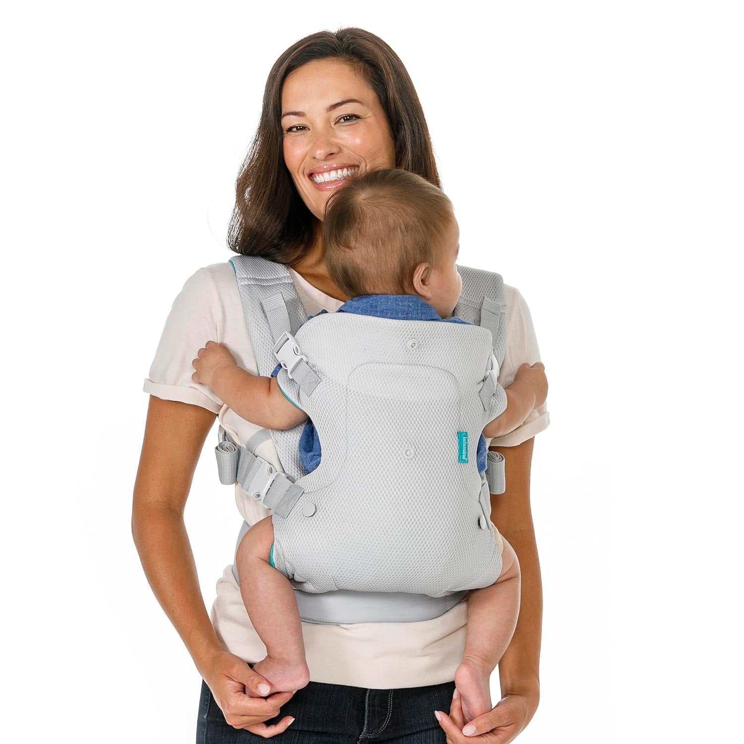 4-in-1 Adjustable Ergonomic Baby Carrier for Newborns to Toddlers - Light & Airy Convertible Design, Essential for Baby Registries