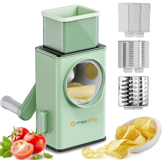 Professional Rotary Cheese Grater and Vegetable Slicer for Fruits, Cookies, Oreos, and Nuts