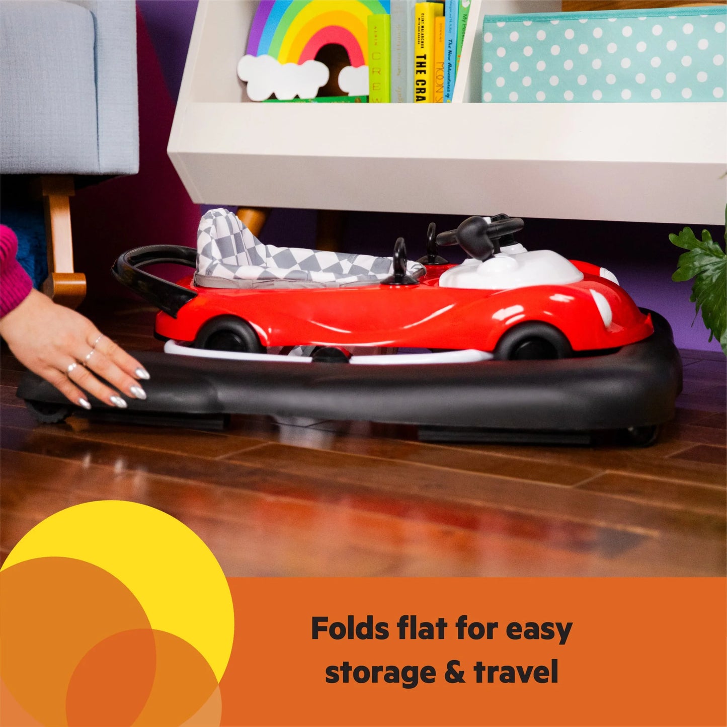 3-in-1 Red Infant and Toddler Car Walker