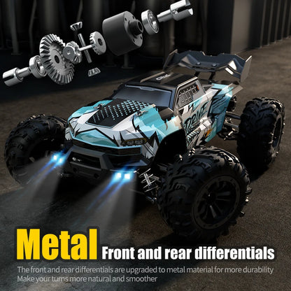 1:16 Scale 4WD RC Car with LED Remote Control - High-Speed Drift Monster Truck for Kids, 70KM/H or 50KM/H, Compatible with 144001 Toys