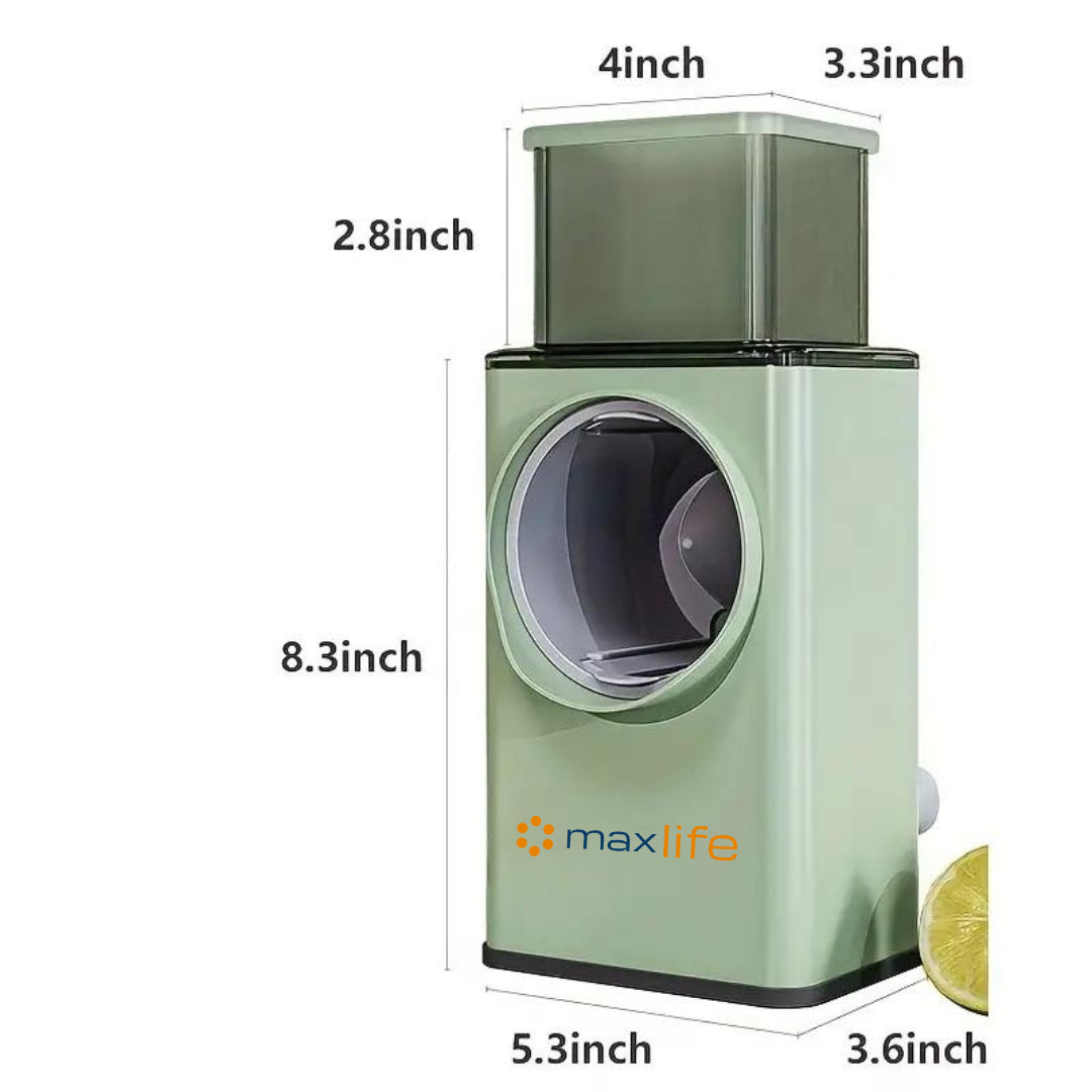 Professional Rotary Cheese Grater and Vegetable Slicer for Fruits, Cookies, Oreos, and Nuts