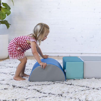 Softzone Contemporary 5-Piece Climbing and Crawling Playset with Building Blocks