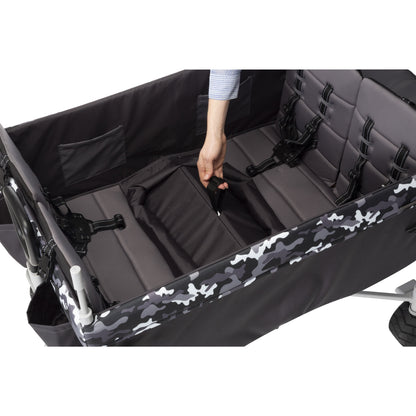 Summit Sprint Quad Wagon Stroller for Four Passengers in Charcoal Camo - Unisex Design for Toddlers