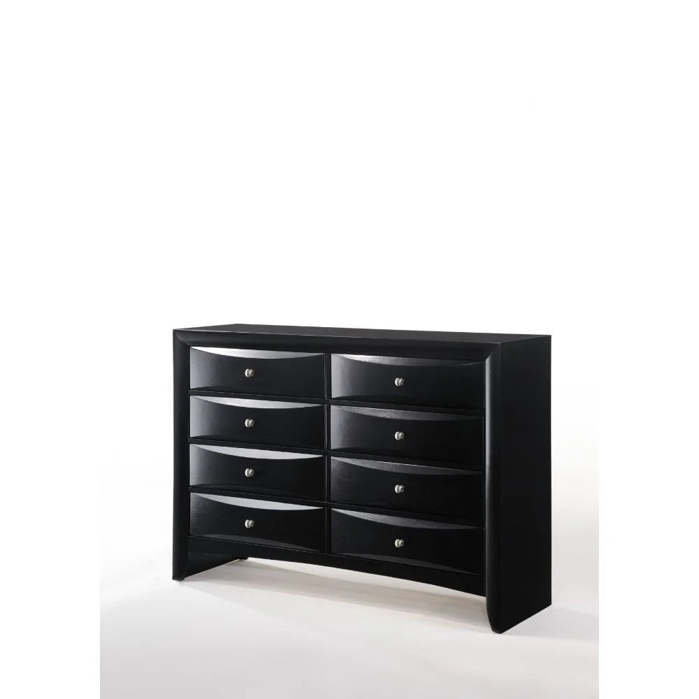 5-Piece Contemporary Black Wooden King Bedroom Suite