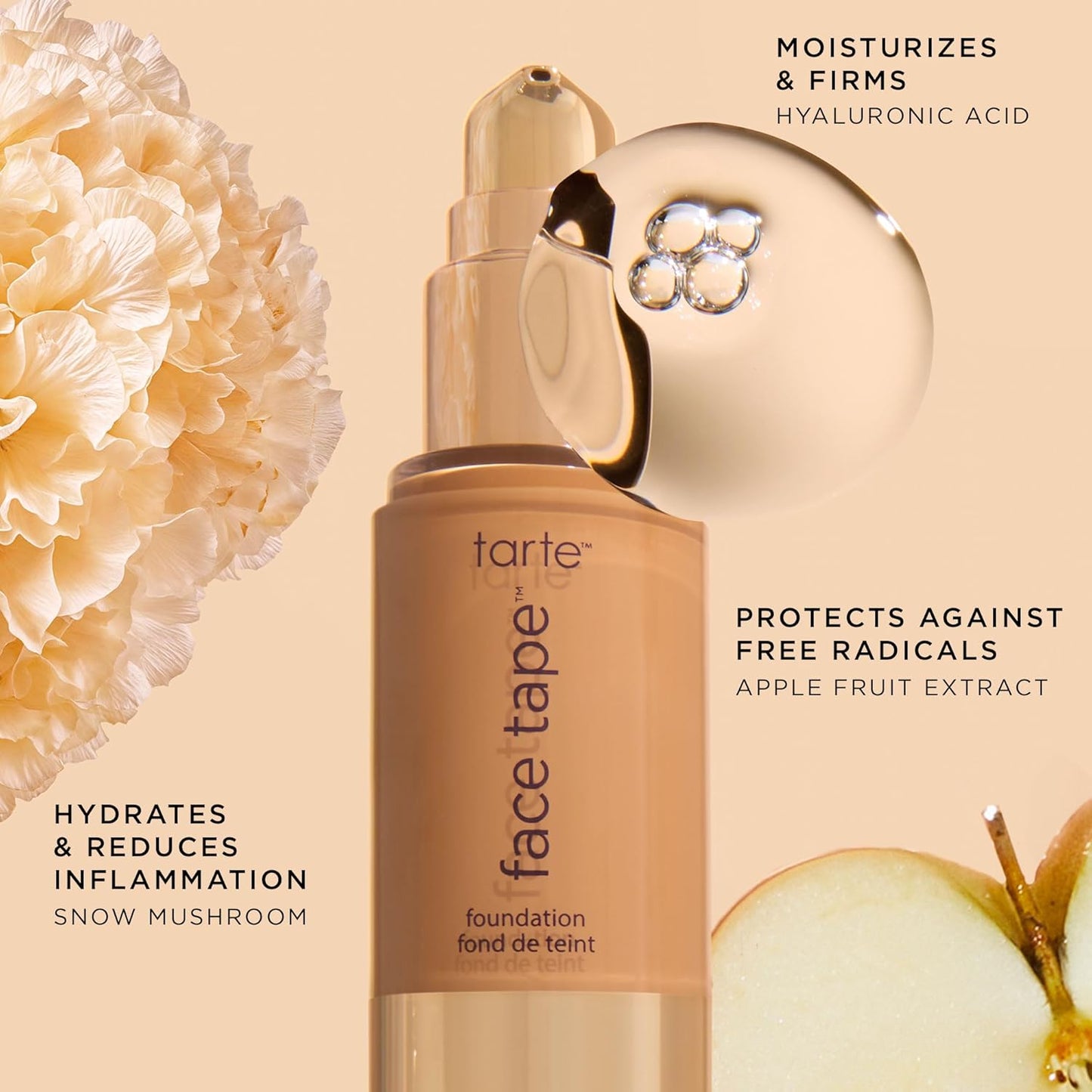 Tarte Face Tape Foundation – Full-Coverage Matte Finish Foundation with Snow Mushroom & Hyaluronic Acid for Hydration, Waterproof, Vegan & Cruelty-Free
