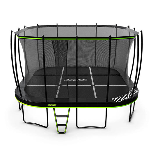 MEGA 19' Square Trampoline, Kids Outdoor Play Equipment with Net & Ladder