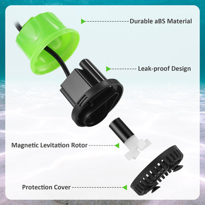 Acuario Utility Pump 171GPH Submersible Sump Pump for Clean Water W/ 2 Nozzles