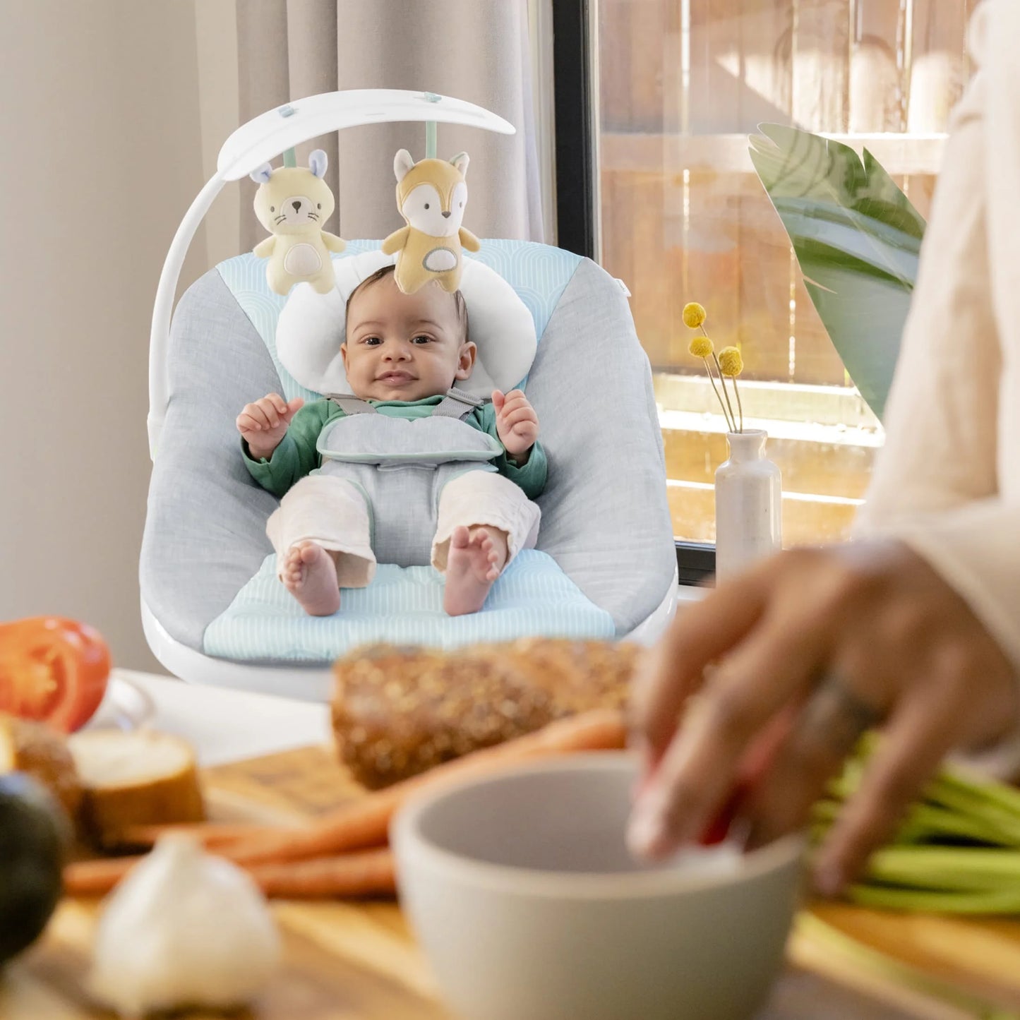 Beanstalk 6-in-1 Convertible High Chair and Booster Seat for Infants to Age 5 - Ray