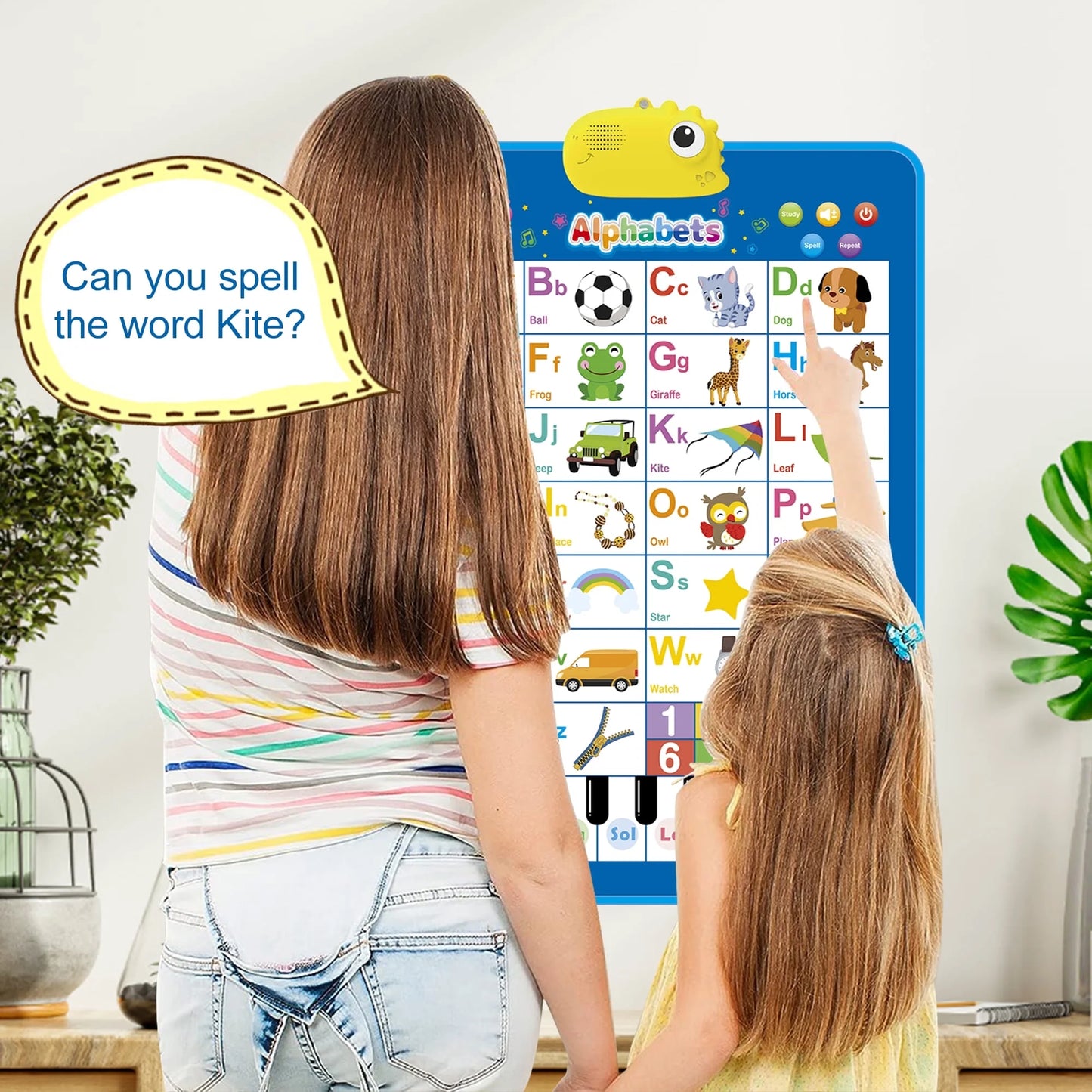 Electronic Alphabet Wall Chart - Educational ABC Learning Tool for Children Aged 2 to 4 Years