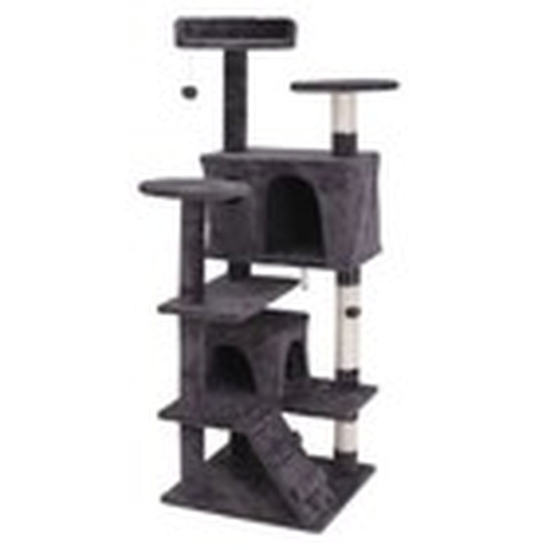 55-Inch Multi-Level Cat Tree Tower Activity Center with Condo - Available in 6 Colors