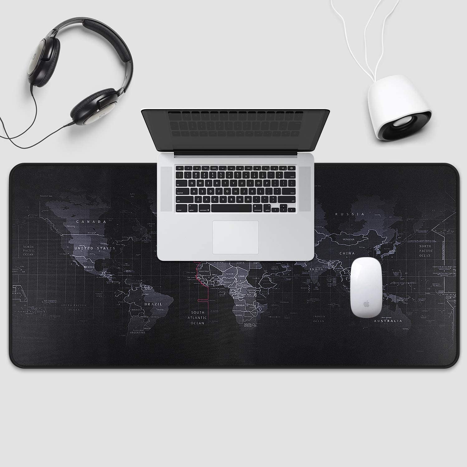 Large 800×300×2MM Gaming Mouse Pad - Non-Slip, Waterproof, and Foldable Desktop Mat for Home and Office Use - Black