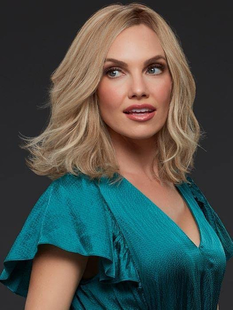 Carrie Hand Tied Lace Front & Monofilament Remy Human Hair Wig by  in 32F, Cap Size: Average, Length: Medium