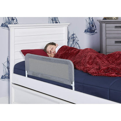Dream on Me Hide Away Safety Bed Rail for Children - Grey Mesh Security Barrier System