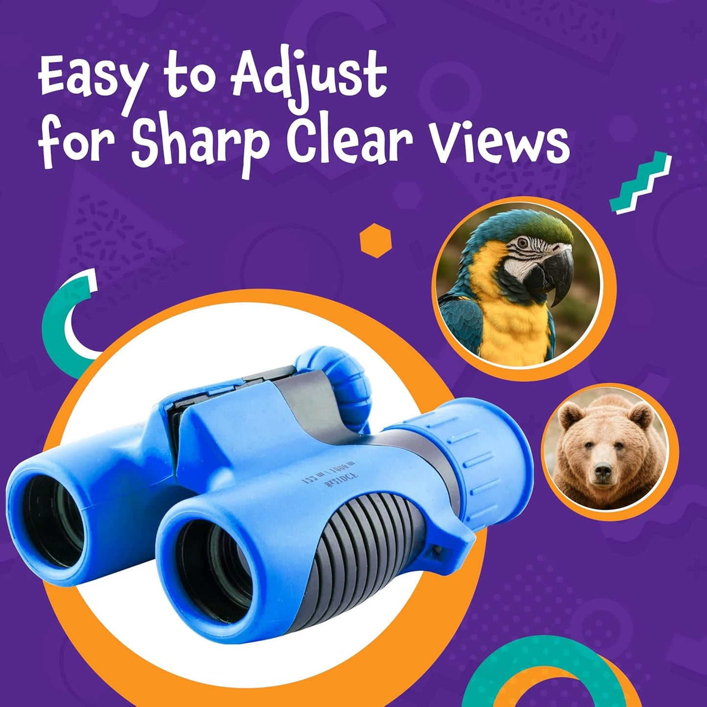 Think Peak Blue Binoculars - Compact Outdoor Adventure and STEM Educational Tool for Children Aged 3-12, Perfect for Bird Watching, Camping, and Nature Exploration