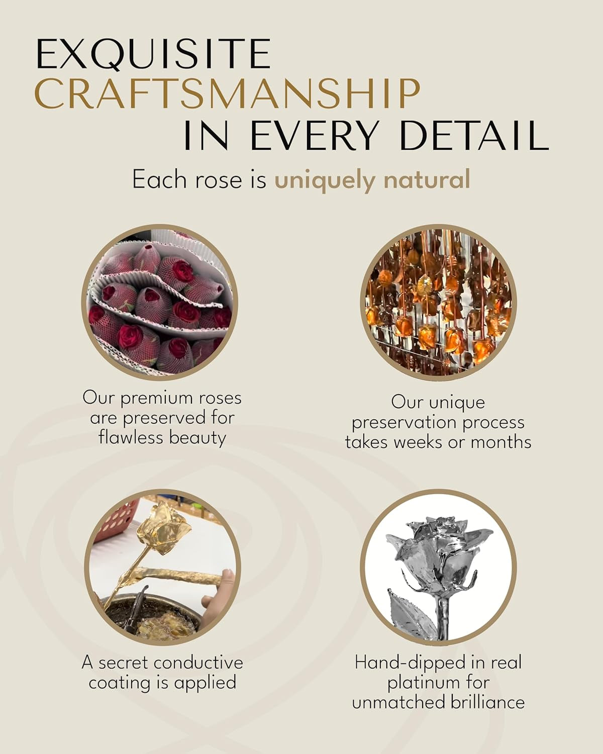 Platinum-Dipped Real Rose in Luxury Gold Gift Box - Handcrafted Preserved Keepsake for Anniversaries, Valentine's Day, or Birthdays