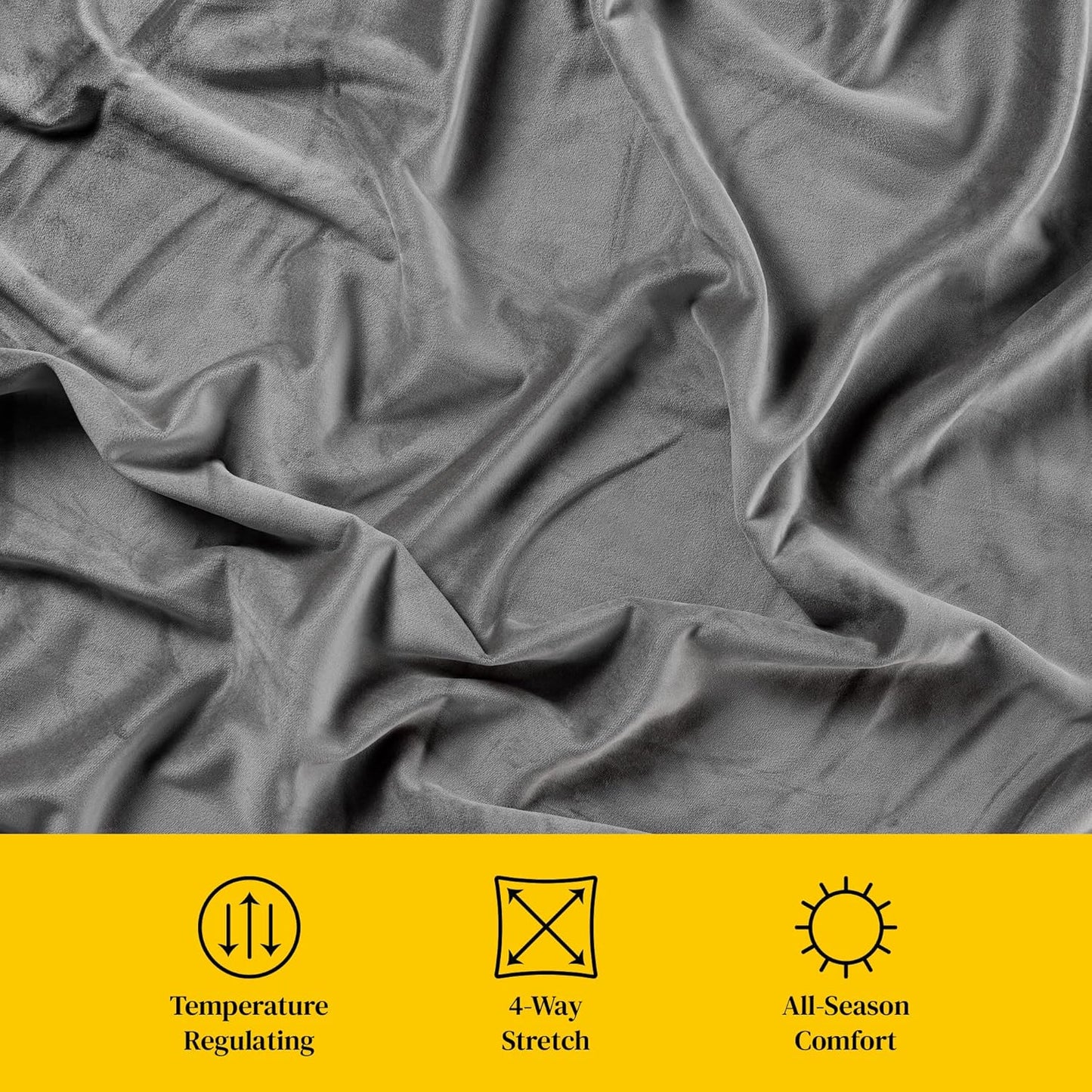 Extra Large Light Grey Stretch Blanket - 100 Square Feet of Soft Comfort for the Whole Family - Premium Quality for 2025
