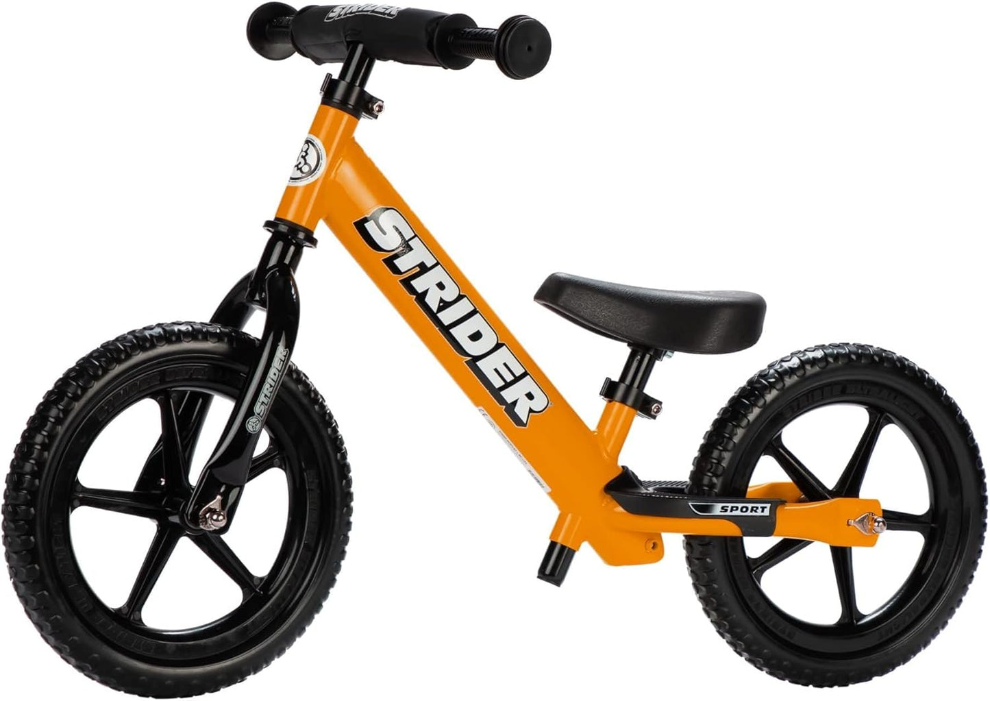 12-Inch Balance Bicycle for Children Ages 1 to 4 - Features Safety Pad, Padded Seat, Mini Grips, and Flat-Free Tires - Easy Tool-Free Assembly and Adjustments