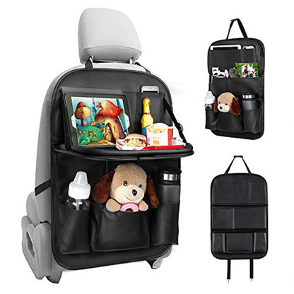 Foldable Vehicle Back Seat Organizer with Multi-Pocket Storage Solution