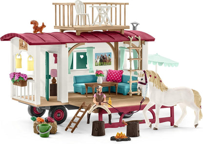 Horse Club Camper Set with Toy Horse Figurine - 43-Piece Gift for Girls and Boys, Ages 5+