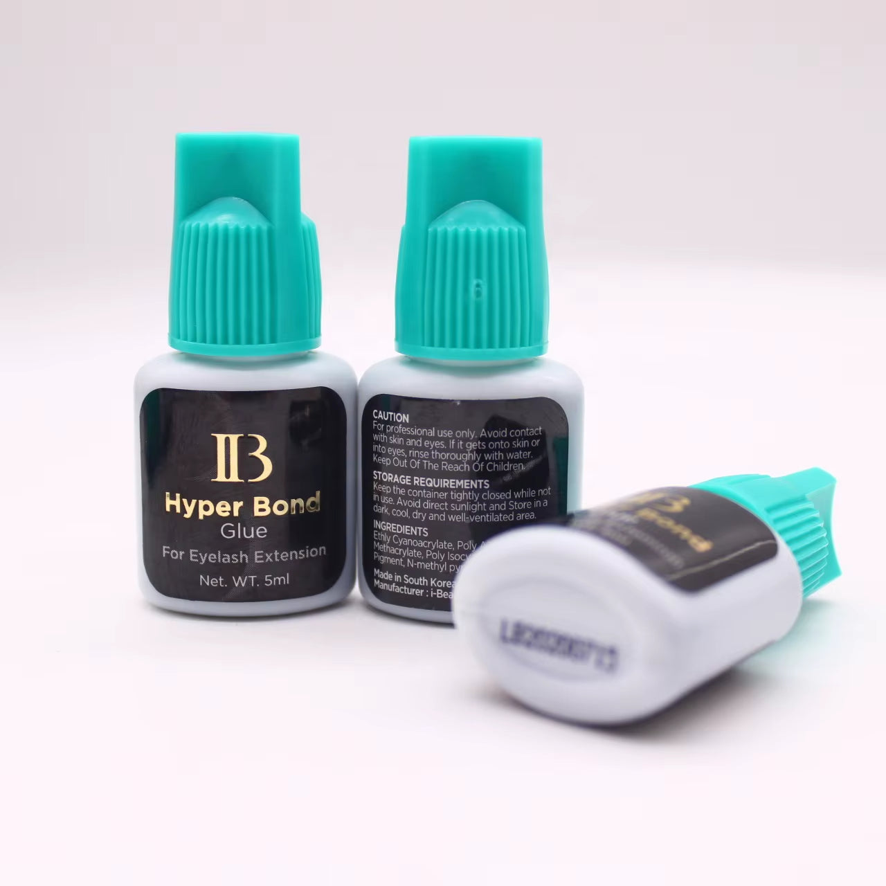 5/10 Bottles IB Hyper Bond Glue for Eyelash Extensions Korea 0.5S Fast Drying Ibeauty Cyan Cap False Lash Adhesive Makeup Tools