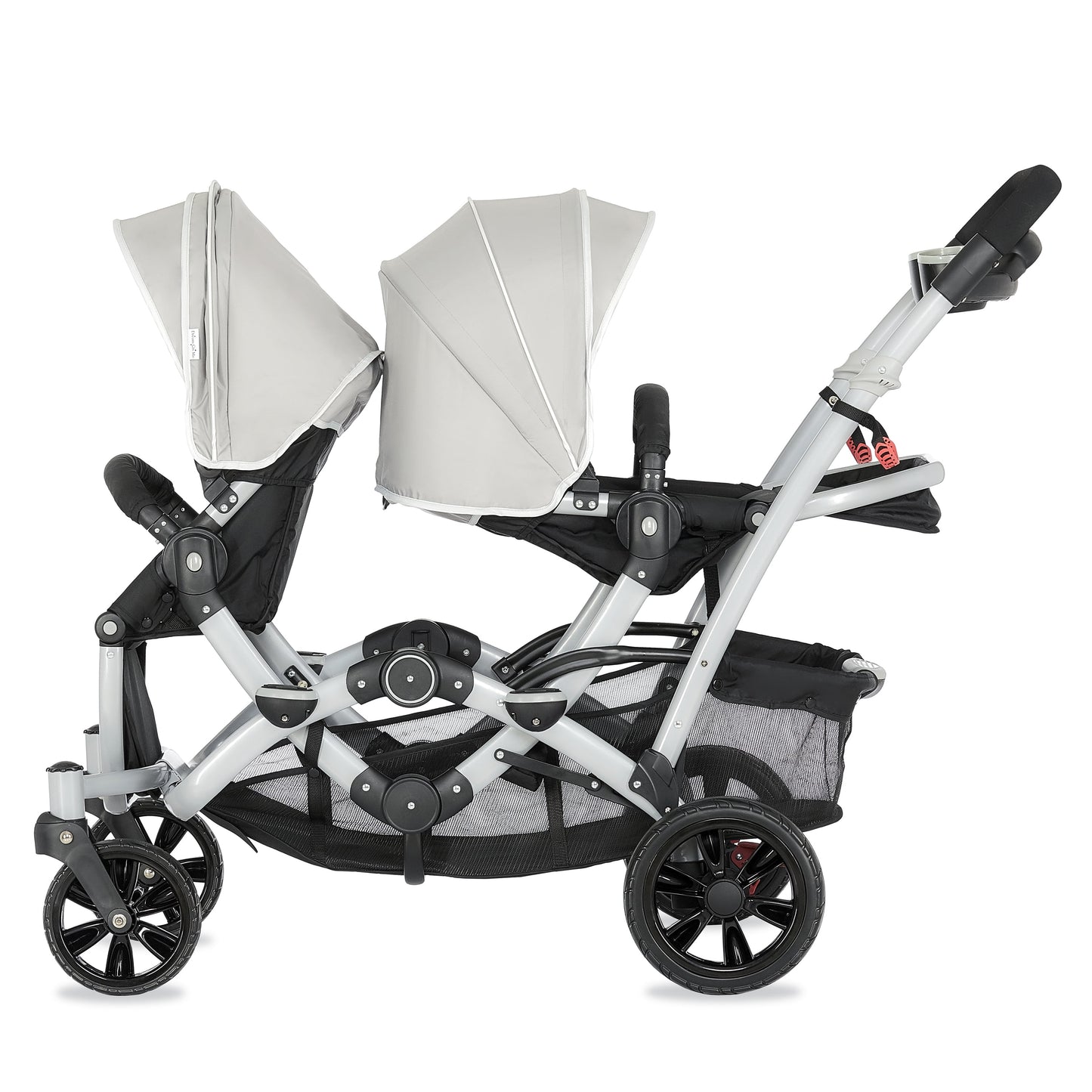 Track Tandem Stroller - Face-to-Face Design in Light Grey