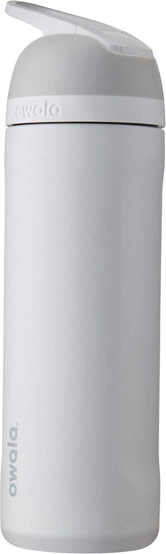 Flip Insulated Stainless Steel Water Bottle with Straw, Bpa-Free Sports Water Bottle, Great for Travel, 24 Oz, Shy Marshmallow