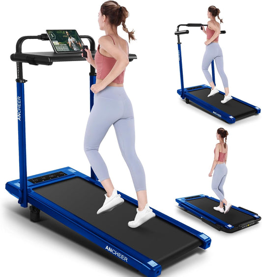 Adjustable Height Treadmill Desk Workstation - 8-in-1 Folding Treadmill with 12% Incline, 3.5HP Walking Pad for Home Use, 450 lbs Weight Capacity, Ultra-Quiet Operation, 3 Control Modes, Installation-Free