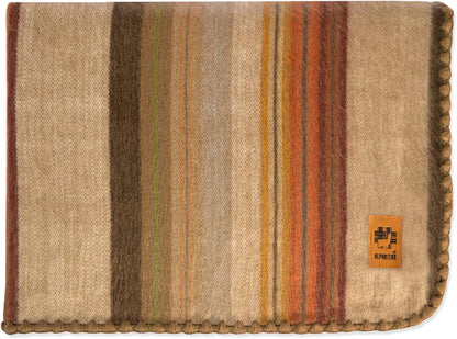 Alpaca Wool Queen Size Blanket - Lightweight and Warm Throw for Couch or Outdoor Use - 87 x 64 Inches (Brown)