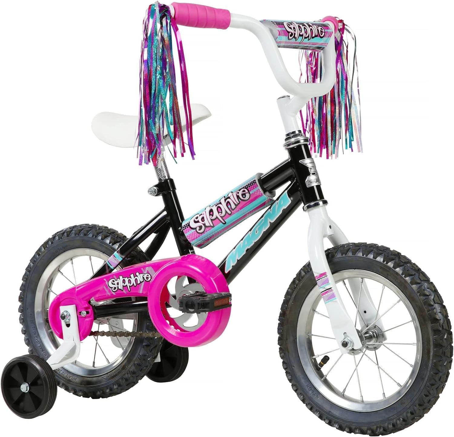 Magna Sapphire Bicycle - Durable Steel Frame, Front and Rear Hand Brakes, Adjustable Seat, Kickstand - Suitable for Ages 6-10, Excellent for Outdoor Riding