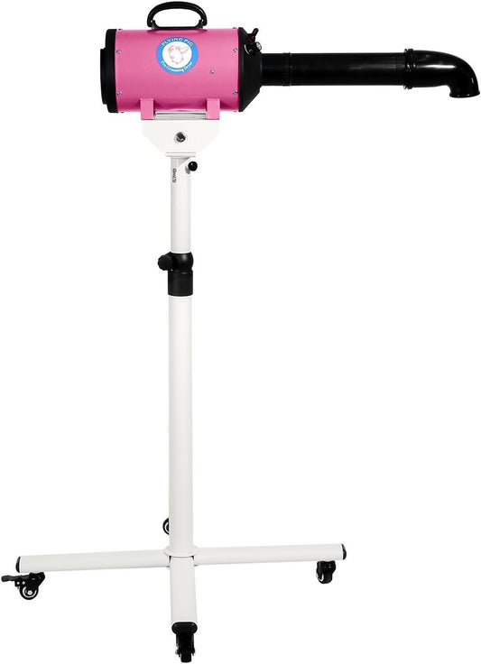 Flying Pig High Velocity Dog Pet Stand Grooming Dryer W/Variable Air Speed & Heat (Pink)