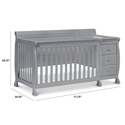Kalani 4-in-1 Convertible Crib and Changing Table in Gray