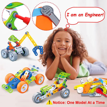 10-in-1 STEM Educational Building Set for Children Ages 4-8 - Ideal Gift for Birthdays and Christmas for Boys Ages 5-10